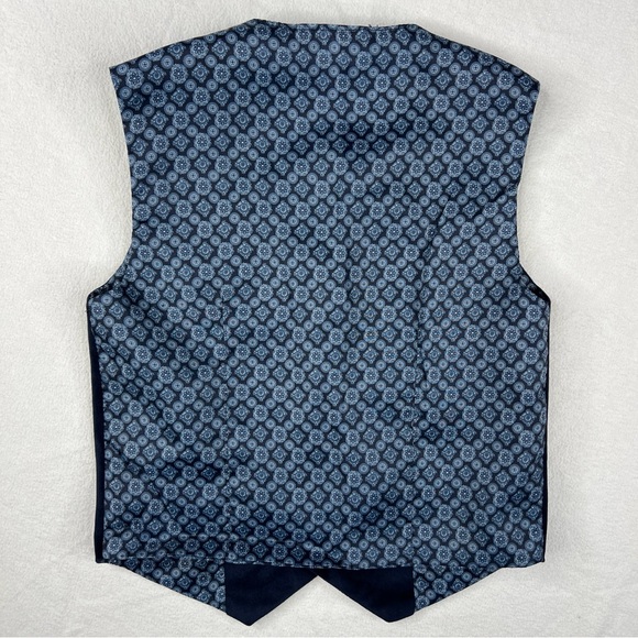 Isaac Mizrahi Boys Suit Vest 4 Blue Velvet Vest - Picture 2 of 6